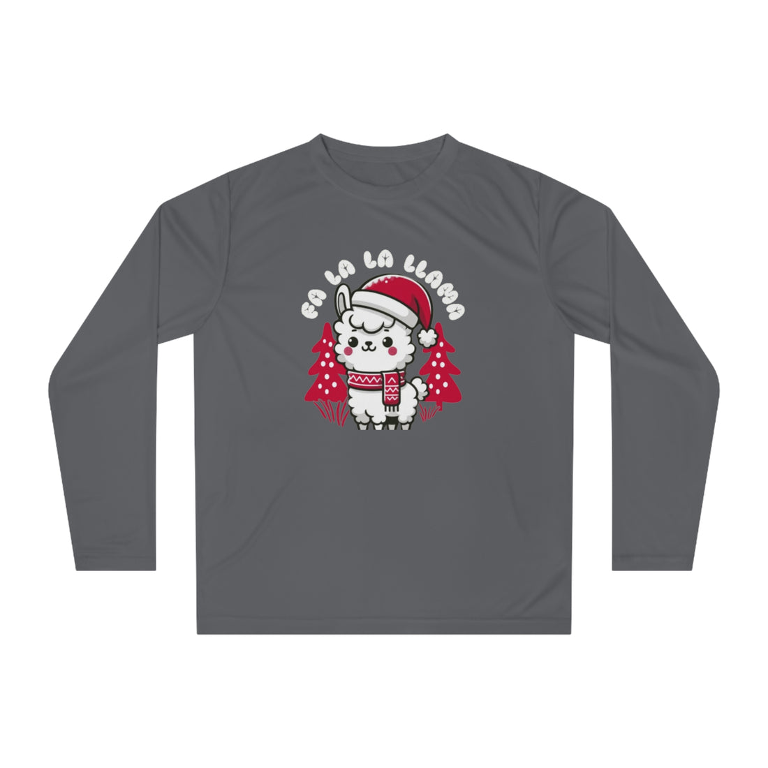 Christmas Llama Performance Long Sleeve Shirt