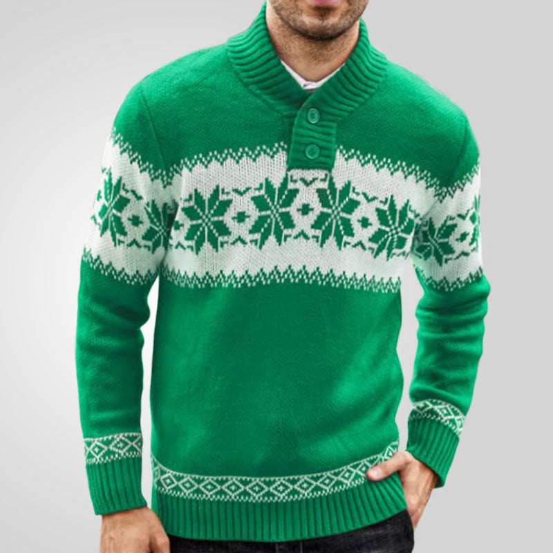 Men's Long Sleeve Christmas Knitted Sweater