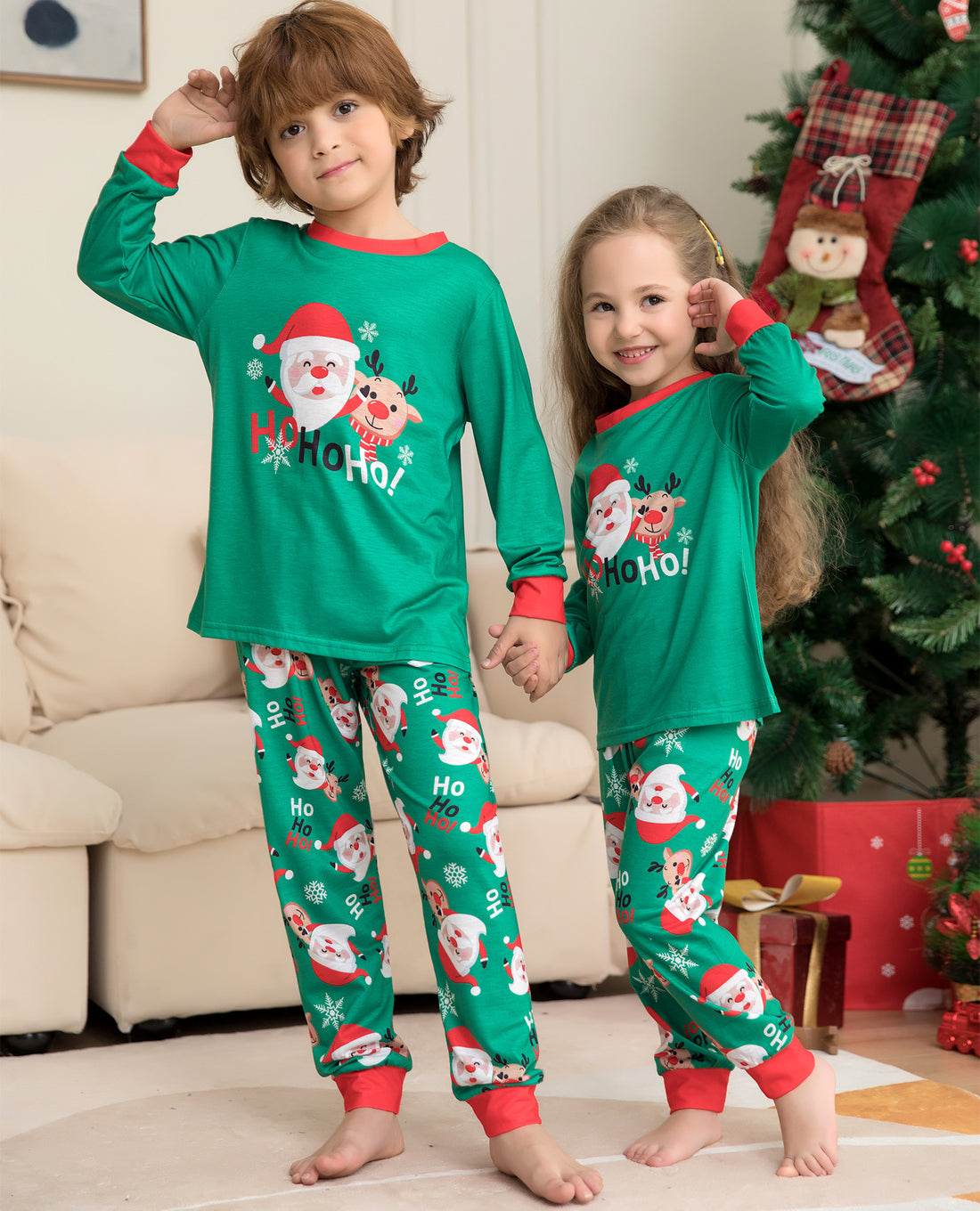 Family Matching Santa Christmas Pajamas